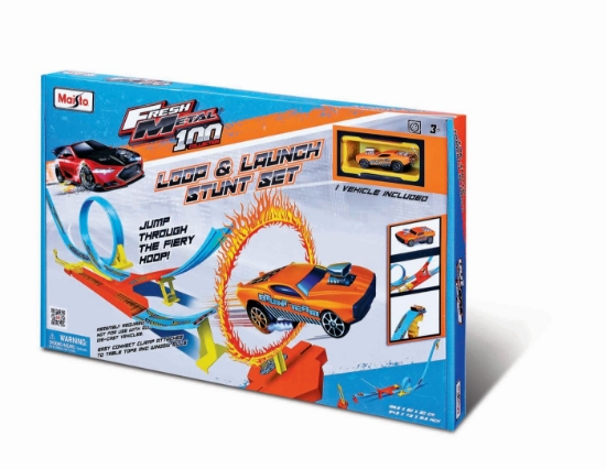 Imagine MAISTO POWER CIRCUIT RACEWAY CIRCUIT ACROBATII CU BUCLA SI LANSARE