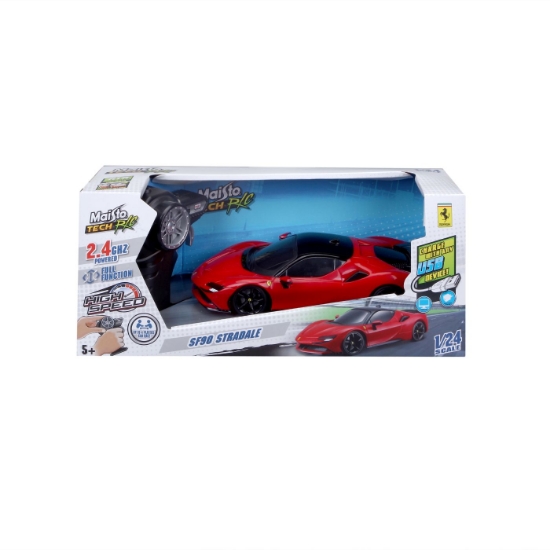Imagine MAISTO MASINUTA PREMIUM CU TELECOMANDA 2.4GHz FERRARI SF90 STRADALE SCARA 1 LA 24