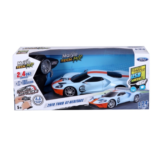 Imagine MAISTO MASINUTA PREMIUM CU TELECOMANDA 2.4GHz FORD GT HERITAGE SCARA 1 LA 24