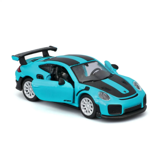 Imagine Maisto mașinuță metalică Speed Icons Porsche 911 GT2 RS Miami Blue, scara 1:64