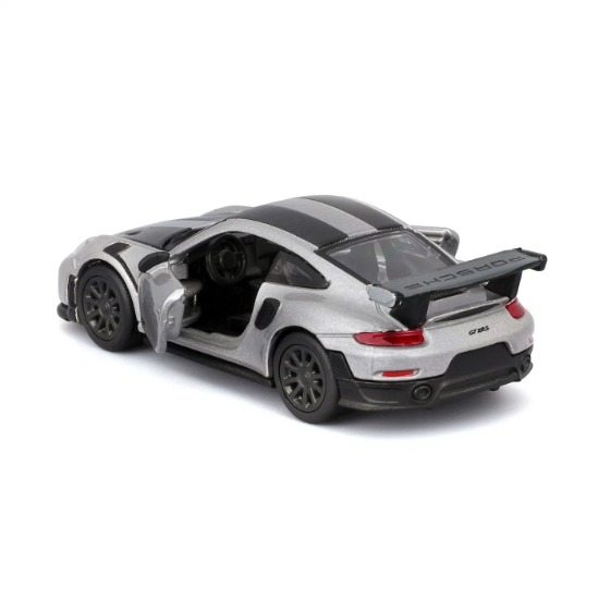 Imagine Maisto mașinuță metalică Speed Icons Porsche 911 GT2 RS Silver Black, scara 1:64