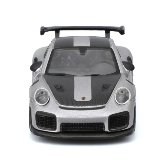 Imagine Maisto mașinuță metalică Speed Icons Porsche 911 GT2 RS Silver Black, scara 1:64