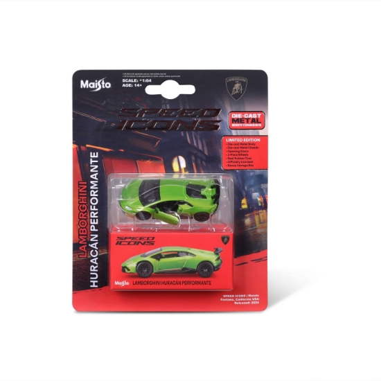 Imagine MAISTO MASINUTA METALICA SPEED ICONS LAMBORGHINI HURACAN PERFORMANTE VERDE SCARA 1 LA 64