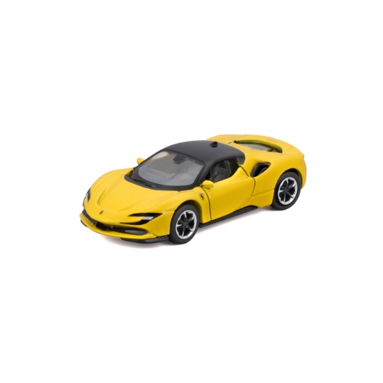 Imagine Maisto mașinuță metalică Speed Icons Ferrari SF90 Stradale galben, scara 1:64
