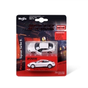 Imagine Maisto mașinuță metalică Speed Icons Porsche Taycan Turbo S alb, scara 1:64