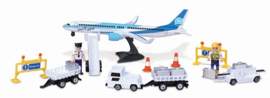 Imagine Maisto Set aeroport avion alb