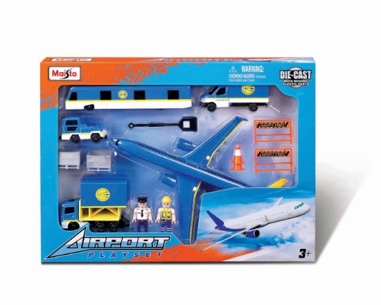 Imagine MAISTO SET AEROPORT AVION ALBASTRU