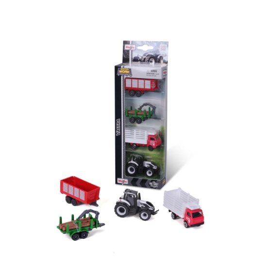 Imagine Maisto Set 4 utilaje agricole Valtra