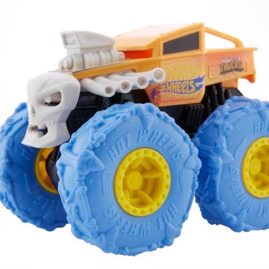 Imagine Hot Wheels Monster Truck mașinuța Twister Tredz Bone Shaker portocaliu scara 1:43