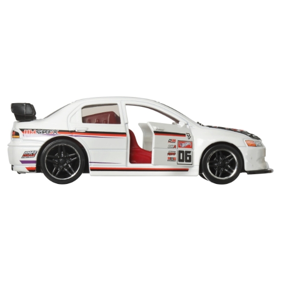 Imagine Hot Wheels Mașinuță metalică cu sistem Pull Back Lancer Evolution IX scara 1:43