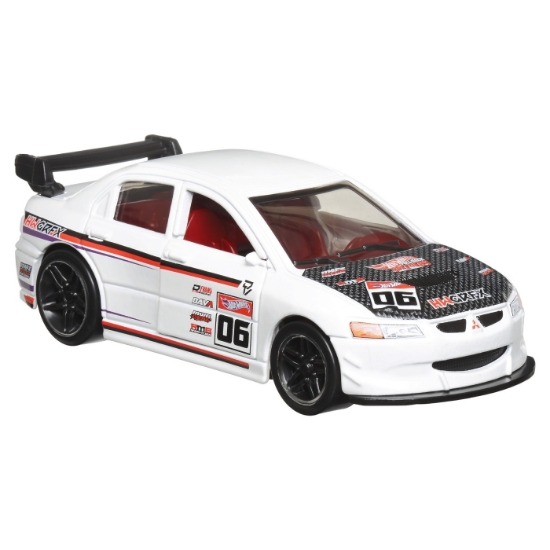 Imagine Hot Wheels Mașinuță metalică cu sistem Pull Back Lancer Evolution IX scara 1:43