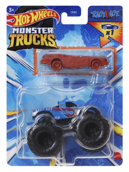 Imagine HOT WHEELS MONSTER TRUCK SI MASINUTA METALICA RACE ACE
