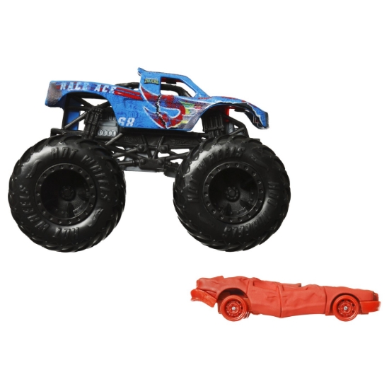 Imagine Hot Wheels Monster Truck si masinuta metalica Race Ace