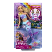 Imagine BARBIE PAPUSA SIRENA FLOARE MAGICA CU PAR BLOND SI COADA ALBASTRA