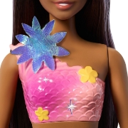 Imagine BARBIE PAPUSA SIRENA FLOAREA MAGICA CU PAR BRUNET SI COADA ROZ