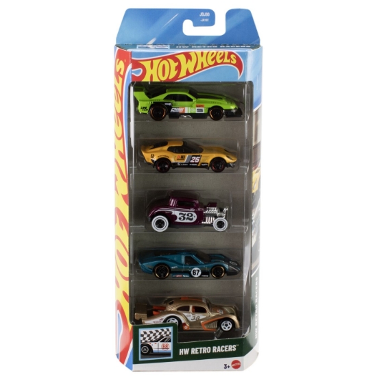 Imagine SET 5 MASINI HOT WHEELS HW RETRO RACERS