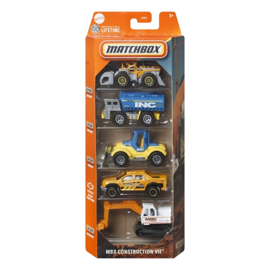Imagine MATCHBOX SET 5 MASINUTE METALICE MBX CONSTRUCTION VII SCARA 1:64