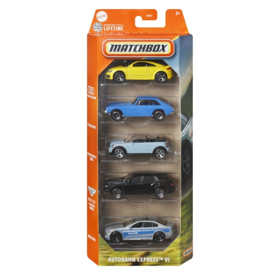 Imagine MATCHBOX SET 5 MASINUTE METALICE AUTOBAHN EXPRESS VI SCARA 1:64