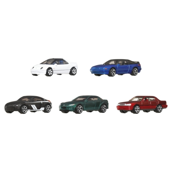 Imagine Matchbox set 5 mașinuțe metalice MBX Japan Cruisers II scara 1:64