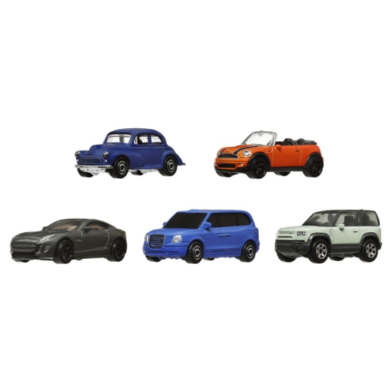 Imagine Matchbox set 5 mașinuțe metalice MBX British Roadways scara 1:64