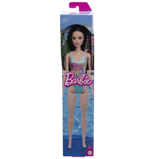 Imagine PAPUSA BARBIE BRUNETA CU COSTUM DE BAIE ALBASTRU