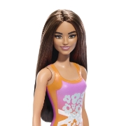 Imagine PAPUSA BARBIE BRUNETA CU COSTUM DE BAIE INFLORAT