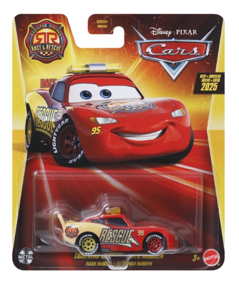 Imagine MASINUTA METALICA CARS3 RADIATOR SPRINGS RACE AND RESCUE PERSONAJUL FULGER MCQUEEN 