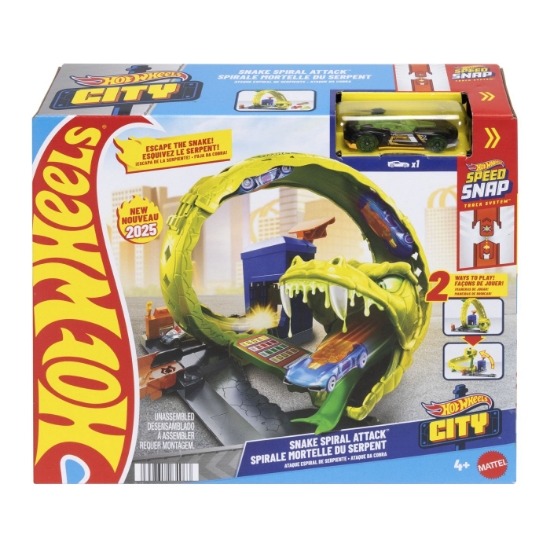Imagine HOT WHEELS CITY PISTA ATACUL SPIRAL AL SARPELUI 