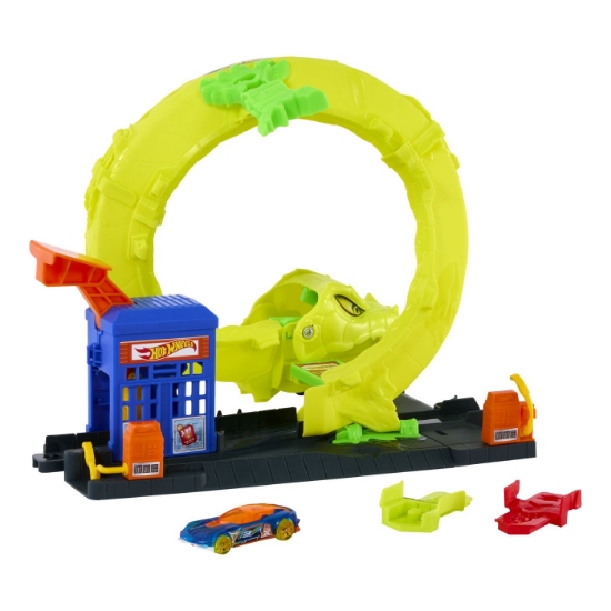 Imagine Hot Wheels City pista atacul spiral al șarpelui