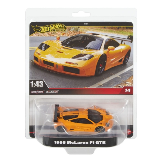 Imagine Hot Wheels Premium Real Riders mașinuță metalică McLaren F1 GTR 1995 scară 1:43