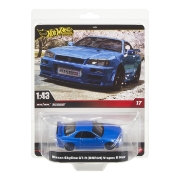 Imagine Hot Wheels Premium Real Riders mașinuță metalică Nissan Skyline GT-R BNR34 V-Spec II Nur scară 1:43