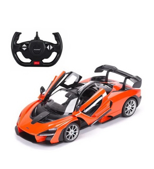 Imagine MASINA CU TELECOMANDA McLAREN SENNA PORTOCALIU CU SCARA 1 LA 14