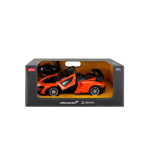 Imagine MASINA CU TELECOMANDA McLAREN SENNA PORTOCALIU CU SCARA 1 LA 14