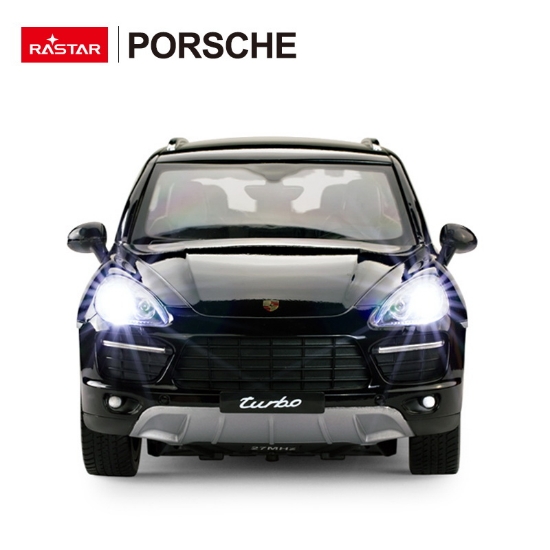 Imagine MASINA CU TELECOMANDA PORSCHE CAYENNE TURBO NEGRU CU SCARA 1 LA 14