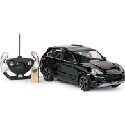 Imagine MASINA CU TELECOMANDA PORSCHE CAYENNE TURBO NEGRU CU SCARA 1 LA 14