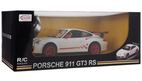 Imagine MASINA CU TELECOMANDA PORSCHE GT3 ALB CU SCARA 1 LA 14
