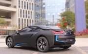 Imagine MASINA CU TELECOMANDA BMW i8 NEGRU CU SCARA 1 LA 18
