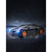 Imagine MASINA CU TELECOMANDA BUGATTI GRAND SPORT VITESSE NEGRU CU SCARA 1 LA 18