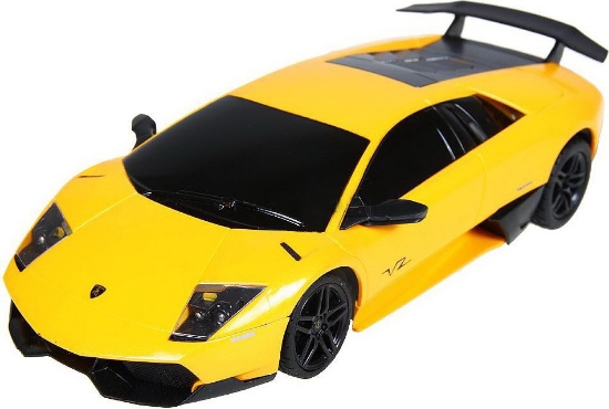 Imagine MASINA CU TELECOMANDA LAMBORGHINI MURCIELAGO LP670 GALBEN CU SCARA 1 LA 24