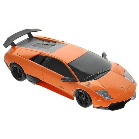 Imagine MASINA CU TELECOMANDA LAMBORGHINI MURCIELAGO LP670 PORTOCALIU CU SCARA 1 LA 24