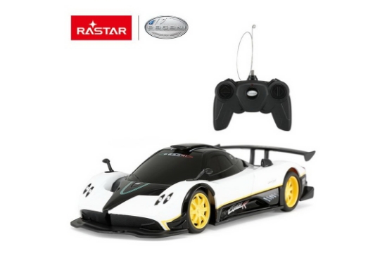 Imagine MASINA CU TELECOMANDA PAGANI ZONDA R ALB CU SCARA 1 LA 24