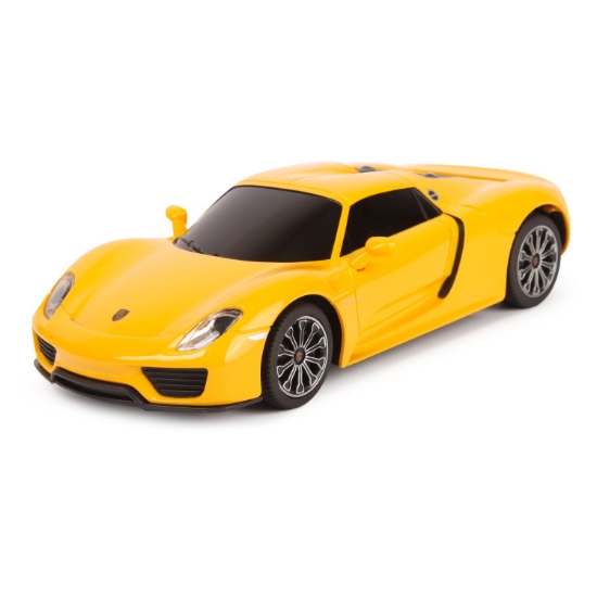 Imagine MASINA CU TELECOMANDA PORSCHE 918 SPYDER GALBEN CU SCARA 1 LA 24