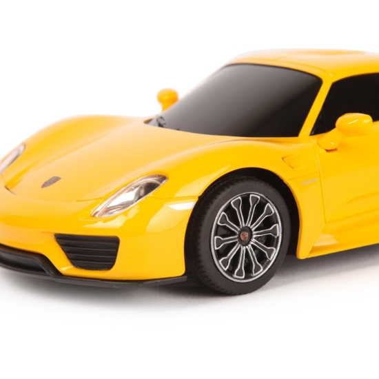 Imagine MASINA CU TELECOMANDA PORSCHE 918 SPYDER GALBEN CU SCARA 1 LA 24