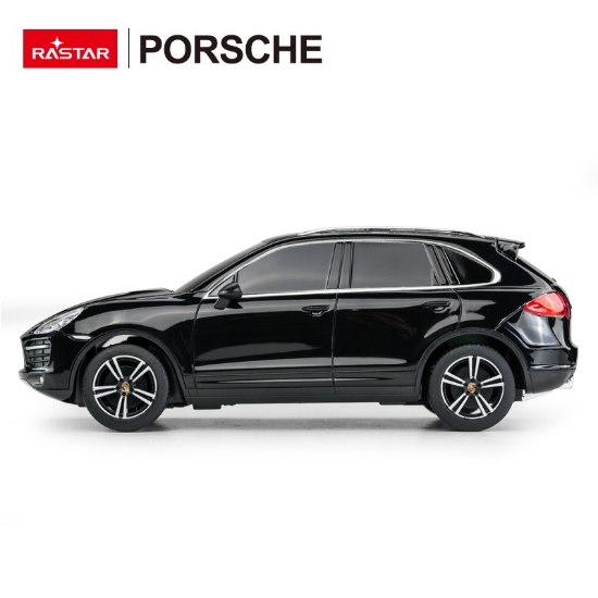 Imagine MASINA CU TELECOMANDA PORSCHE CAYENNE TURBO NEGRU CU SCARA 1 LA 24