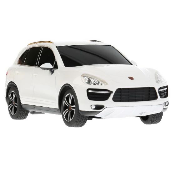Imagine MASINA CU TELECOMANDA PORSCHE CAYENNE TURBO ALB CU SCARA 1 LA 24