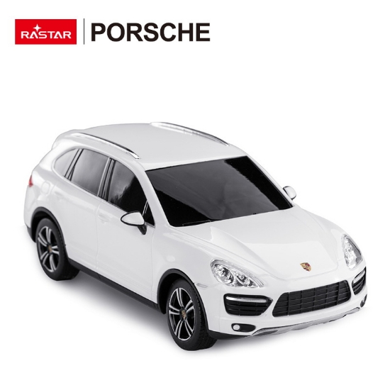 Imagine MASINA CU TELECOMANDA PORSCHE CAYENNE TURBO ALB CU SCARA 1 LA 24