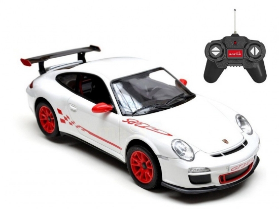 Imagine MASINA CU TELECOMANDA PORSCHE GT3 RS ALB CU SCARA 1 LA 24