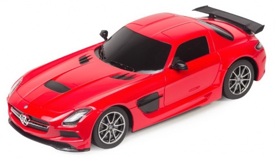 Imagine MASINA CU TELECOMANDA MERCEDES-BENZ SLS AMG ROSU CU SCARA 1 LA 18