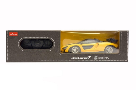 Imagine MASINA CU TELECOMANDA MCLAREN SENNA GALBEN CU SCARA 1 LA 24
