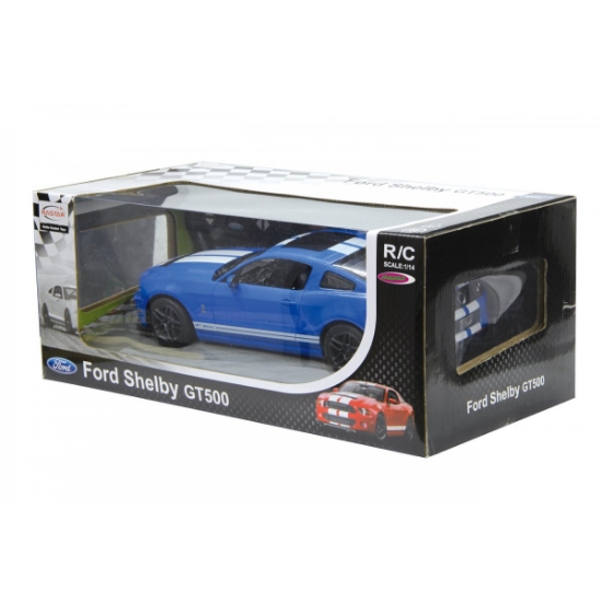 Imagine MASINA CU TELECOMANDA FORD SHELBY GT500 ALBASTRU CU SCARA 1 LA 14